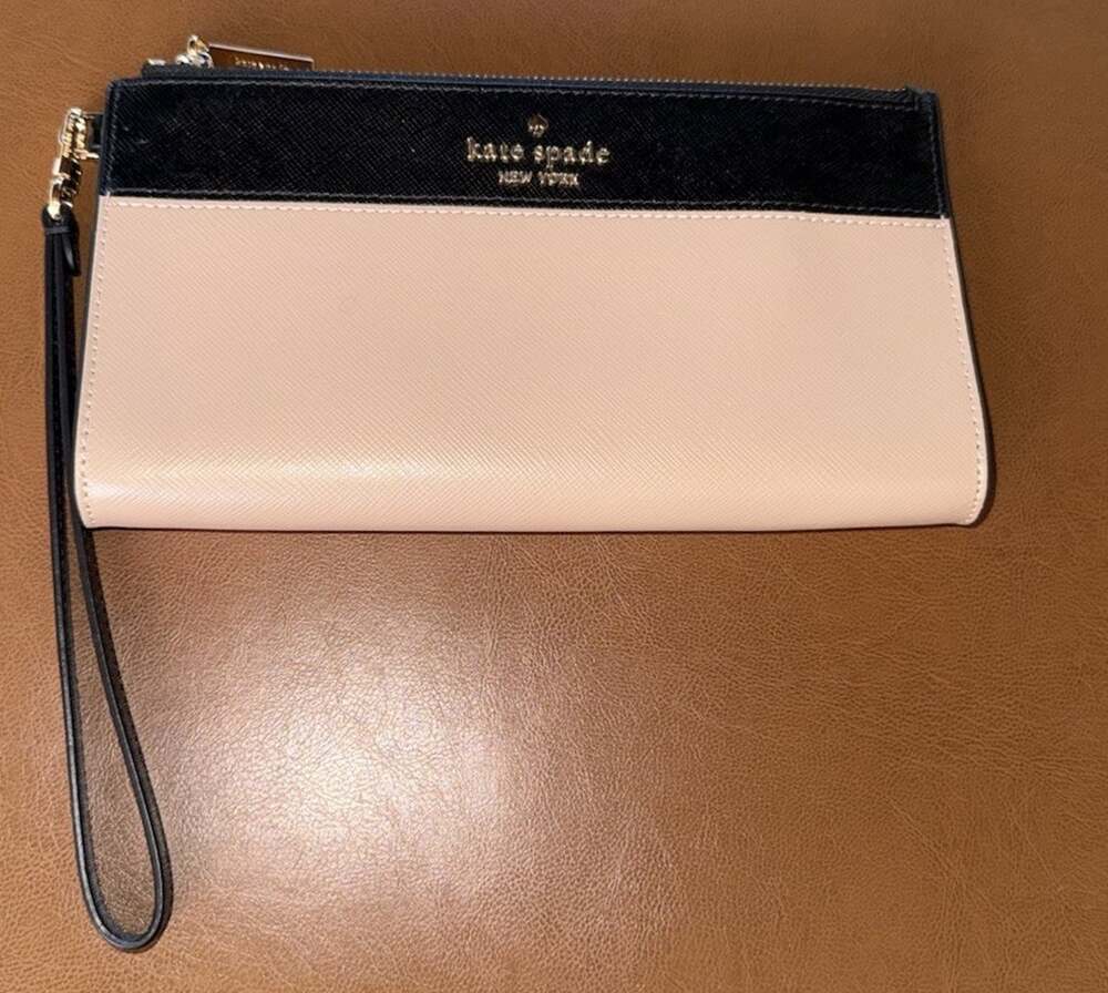 KATE SPADE Madison Colorblock Saffiano Leather Double Zip Wristlet KC507